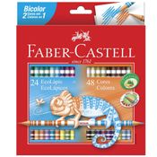 Lápis de Cor - EcoLápis Bicolor - 48 Cores - Faber-Castell