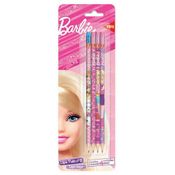 Lápis Preto HB - Nº 2 - Redondo com Borracha - Barbie - 4 Unidades - Tris
