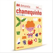 Papel Sulfite - A4 - Amarelo - Pacote 100 Folhas - Chamequinho