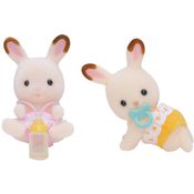 Sylvanian Families - Gêmeos Coelho Chocolate