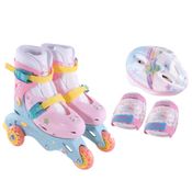 Patins Infantil Tri-Line Ajustável Unicórnio 26- 29 - Fenix