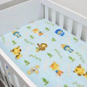 Cobertor Pelo Alto Infantil Menino Bichinhos Azul Jolitex