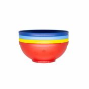 Kit com 4 Pratos Infantis Bowls 300 ml Infanti Colorido