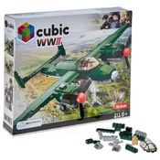 Blocos de Montar Cubic Avião WWII Bombardeiro 311 Peças