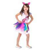 Fantasia My Little Pony Infantil Rosa Pinkie Pie Com Orelhinhas