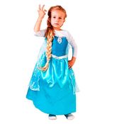 Fantasia Frozen Infantil Princesa Elsa de Luxo Com Capa P 2 - 4