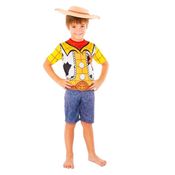 Fantasia Toy Story Infantil Clássica Xerife Woody Curta Com Chapéu