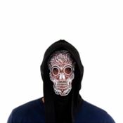 Máscara Caveira Mexicana Com Capuz Adulto Halloween
