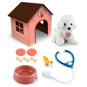 Pelúcia com Acessórios - Playfull Pets - Cuidados Veterinários - Com Casinha - Toyng