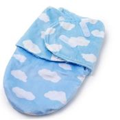 Cueiro Swaddle Enroladinho Ajustável - Nuvens Azul