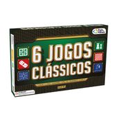 6 em 1 Jogos Clássicos - Dama Ludo Xadrez Trilha Dominó Forca