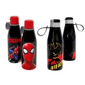 Kit 2 Garrafa Infantil com Tampa Abre Fácil do Batman e Homem Aranha 530ml