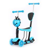 PATINETE INFANTIL 3X1 COM BANCO EMPURRADOR CESTINHA