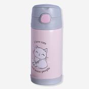 Garrafa Infantil Click com Canudo Eu amo Gatos – ZonaCriativa
