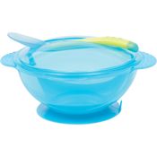 KIT PRATO BOWL COM TAMPA E COLHER - 5230 AZUL