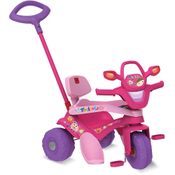 Velotrol Triciclo Passeio E Pedal Tonkinha Rosa Bandeirante