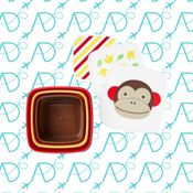 Conjunto 3 Potes Quadrado Snack Box Zoo Skip Hop