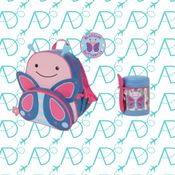 Kit Escolar Mochila + Pote Termico Borboleta Zoo Skip Hop