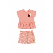 Conjunto Infantil Feminino Blusa + Short Saia Rosa Colorittá