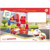 Blocos de Montar - Mini Bombeiros - 31 Peças - FanFun