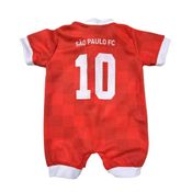 Macacão Bebê  São Paulo Vermelho Curto - Torcida Baby