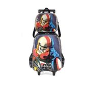 Kit Mochila de Carrinho e Lancheira Star Wars Luxcel Preto