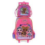 Kit Mochila de Carrinho e Lancheira Lol Luxcel Rosa