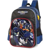 Mochila Escolar Power Rangers Grande 3 Bolsos Azul Luxcel