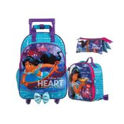 Kit Mochila 360 Lancheira e Estojo Jasmine Dermiwill Azul