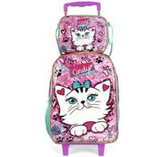 Kit Mochila de Carrinho Com Lancheira Cindy Luxcel Roxo
