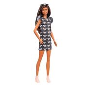 Boneca Barbie Fashionista - Morena - Vestido Preto - Mattel