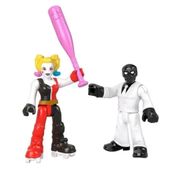 Boneco Imaginext Arlequina e Máscara Negra Mattel