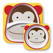 Kit Set De Pratos Zoo Macaco Skip Hop Amarelo