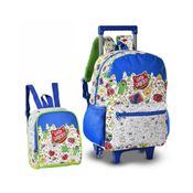 KIT MOCHILA DE RODINHAS OFICIAL GATO GALÁCTICO COM LANCHEIRA