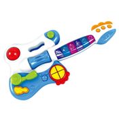 Minha Primeira Guitarra Elétrica Com Som e Partes Interativas Indicado para +18 Meses Azul MultikidsBaby -BR1092