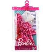 Barbie Roupas Vestido Rosa com Corações e Acessórios