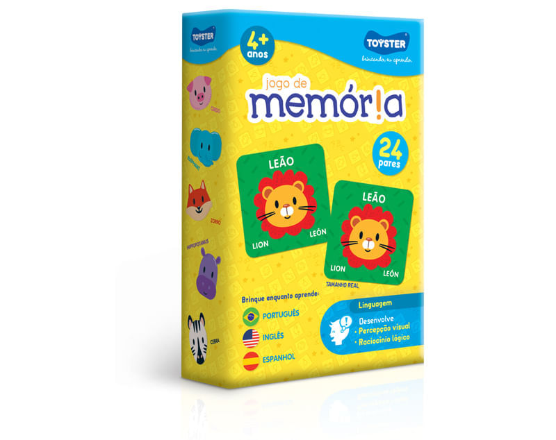 Kit 2 Unidades Jogo de Mesa Jogo da Memoria Educativo Menina - Ri Happy