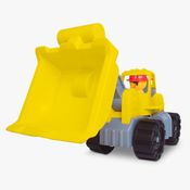 Conjunto de Figura e Carrinho Infantil - Carregadeira de Rochas - Samba Toys - Amarelo