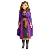 Boneca Anna Frozen 55cm Articulada Roupas de Tecido Baby Brink