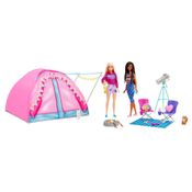 Playset Figuras e Acessórios - Barbie - Acampamento - Rosa - Mattel