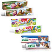 GEL DENTAL PATRULHA CANINA, MASHA E URSO E  FISHER PRICE 50G