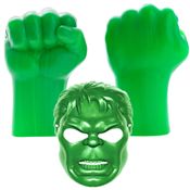 Kit Mascara Verde do Tipo Hulk com Par Luvas Gigantes