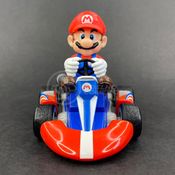 Boneco Carrinho Figura Colecionável Brinquedo Miniatura Super Mario Kart Race Bros Fricçao - Mario