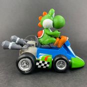 Boneco Carrinho Figura Colecionável Brinquedo Miniatura Super Mario Kart Race Bros Fricçao - Yoshi