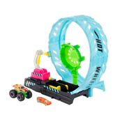 Pista de Percurso - Hot Wheels - Desafio Looping Épico Brilha No Escuro - Monster Trucks - Mattel