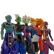 Kit 6 Bonecos Dragon Ball Super Goku Ssj3, Zamasu - Fusão, Trunks, Hit, Deus Da Destruição Gin 16