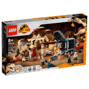 Lego Jurassic World Fuga dos Dinossauros Atrociraptor e T. Rex
