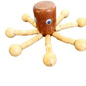 Brinquedo de madeira articulado - Polvo Lula Massageador