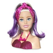 Busto da Boneca Barbie Styling Hair Mechas 24 Acessórios