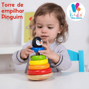 Torre de empilhar - Pinguim - Criativo Educativo Tooky Toy